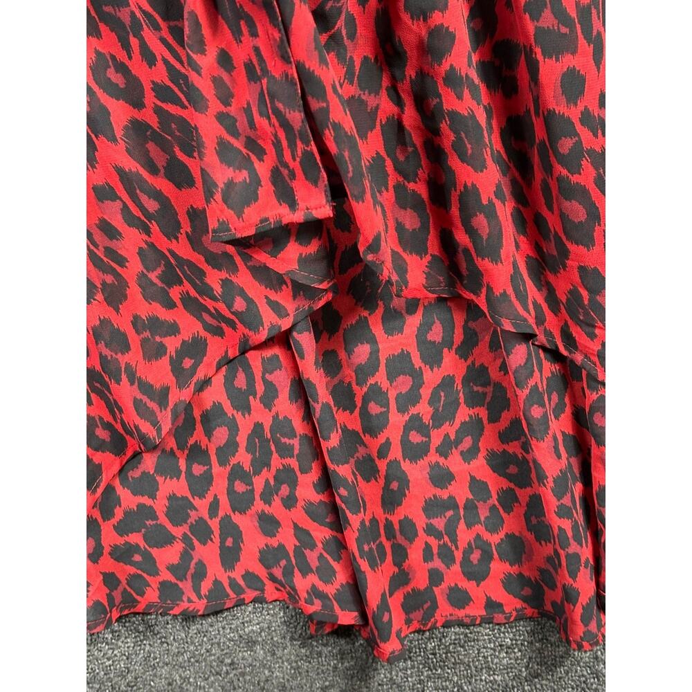 Torrid Leopard Print Challis Button Front Shirt D… - image 6